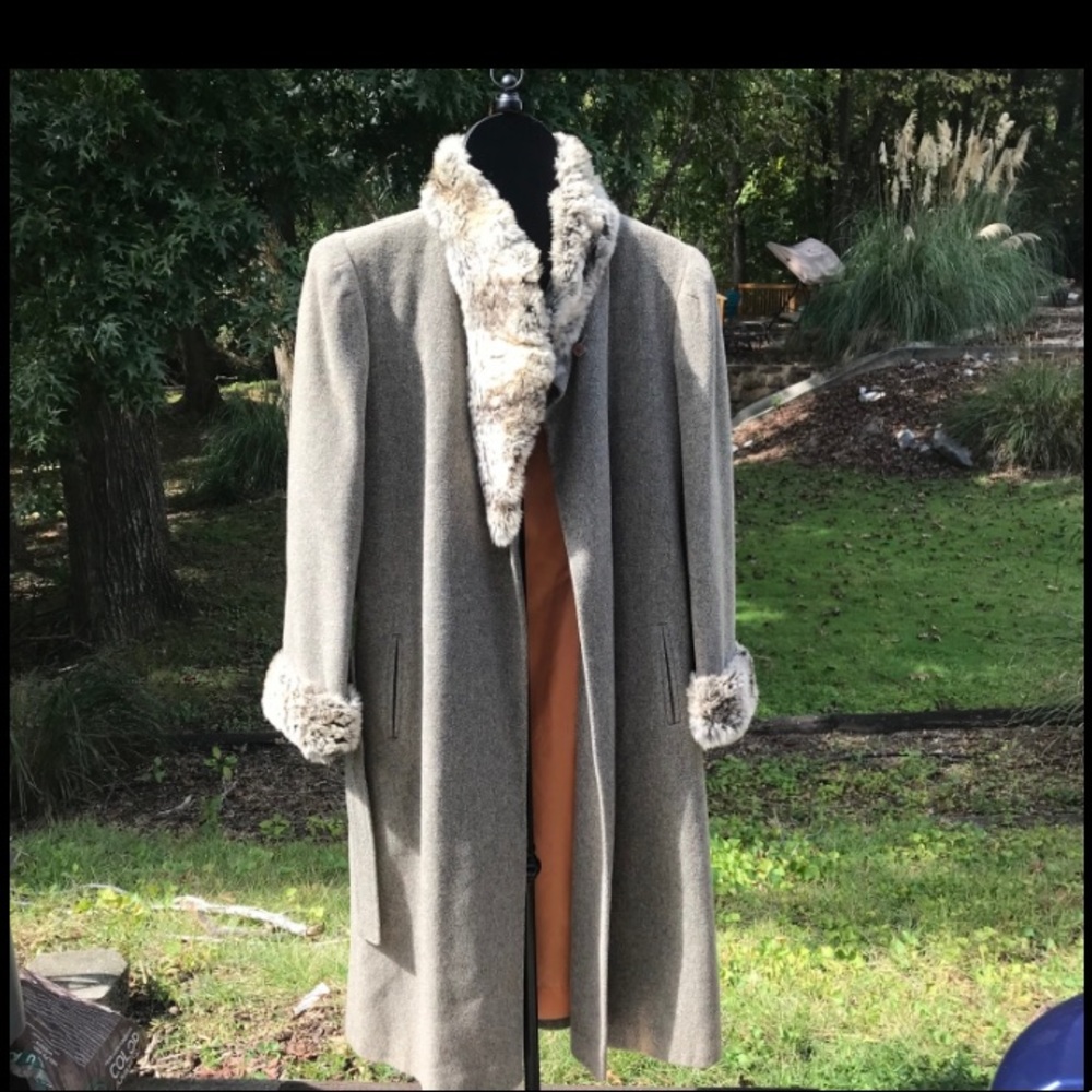 Vintage wool fur coat